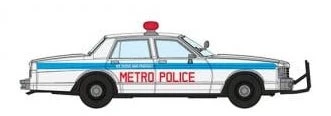 Rapido 800008 HO Scale 1980's Chevrolet Impala Sedan: Metro Police