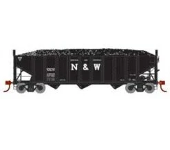 Athearn 15162 HO Scale 40' 3 Bay Ribbed Hopper With Load Norfolk & Western N&W 28810