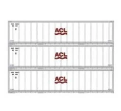 Athearn 17711 N Scale 40' Smooth Side Container ACL 3 Pack