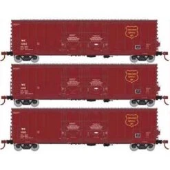 Athearn 67735 HO Scale RTR 50' Evans Double Door Boxcar Wisconsin Central WC 3 Pack