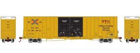 Athearn 75091 HO Scale 60' Gunderson Double Door Hi-Cube Boxcar TTX (New Logo) TBOX 666851 - Image 4