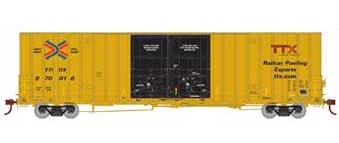 Athearn 75091 HO Scale 60' Gunderson Double Door Hi-Cube Boxcar TTX (New Logo) TBOX 666851 - Image 2