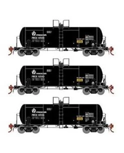 Athearn Genesis G25758 HO Scale 13,000 Gallon Acid Tank Car Procor "Black" PROX 3 Pack