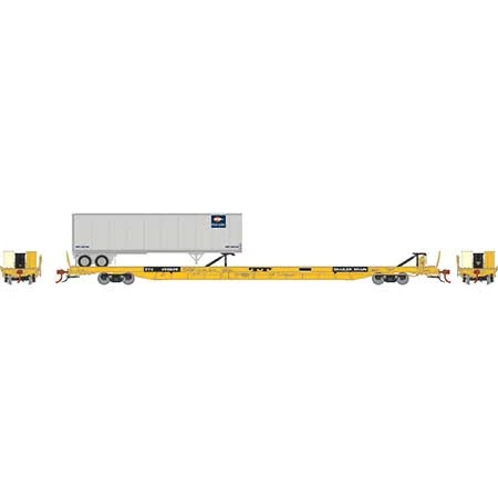Athearn Genesis G69608 HO Scale F89-F Flatcar Trailer Train TTX 155695 With Mo Pac Trailer - Image 2
