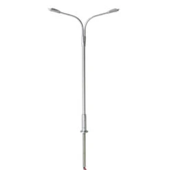 Atlas 70000167 HO Scale Silver Double Arm Streetlight With Warm White LED 3 Pack