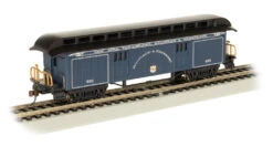 Bachmann 15305 HO Scale Wood Old Time Baggage Car Royal Blue B&O