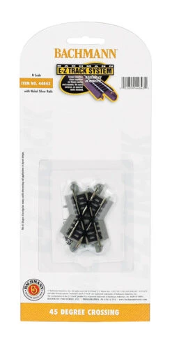Bachmann 44843 N Scale E-Z Track 45 Degree Crossing