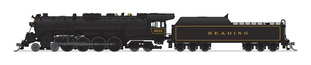 BLI 7402 N Scale 4-8-4 T1 Steam Locomotive Reading "In Service" RDG 2115 With Paragon4