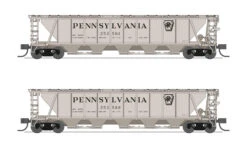 BLI (Broadway Limited Imports) 7253 N Scale H32 Covered Hopper Pennsylvania "Shadow Keystone" 2 Pack