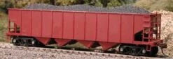 Bowser 54049 HO Scale H21 4 Bay Open Hopper Kit Oxide Red Undecorated - NOS