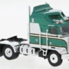 Brekina 85730 HO Scale 1973 Kenworth K100 Aerodyne Sleeper Cab Green / White
