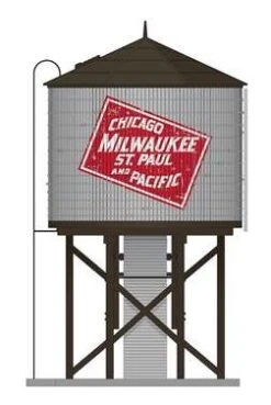 Broadway Limited Imports 7919 HO Scale Wood Water Tower - Milwaukee Road MILW (Operating/Sound)
