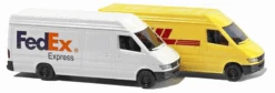 Busch 8304 N Scale Mercedes-Benz Sprinter Cargo Van 2 Pack DHL And Fed Ex