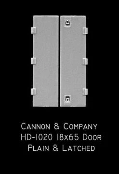 Cannon & Company 1020 HO Scale Plain & Latched Hood Doors 18 X 65 (8-Pack)