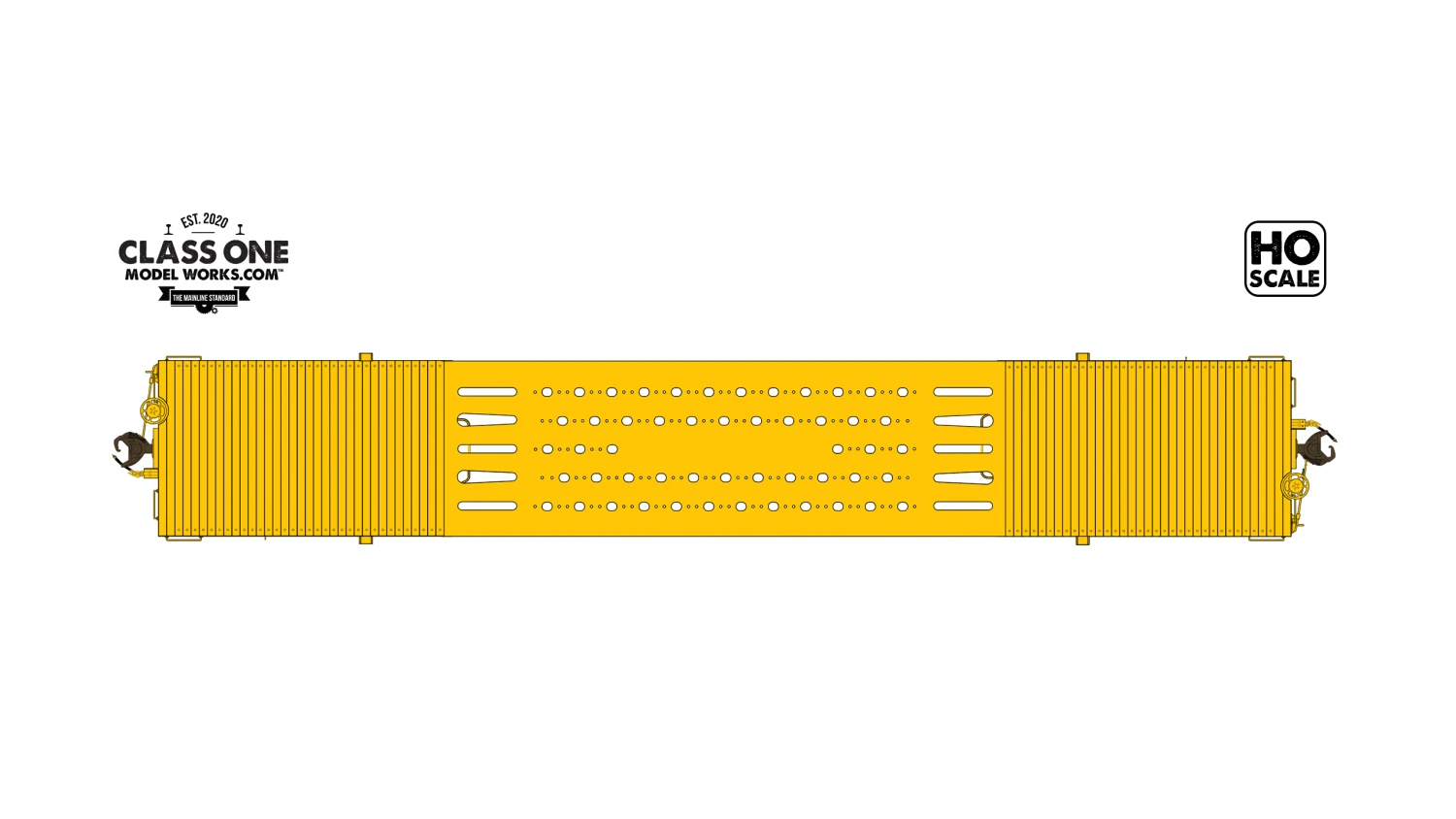 Class One Model Works FC00215 HO Scale GSC Heavy Duty Flatcar "Wood Deck" Frisco SLSF 3900 - Image 2