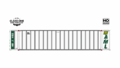 Class One Model Works HO Scale Hyundai 48' Container Alaska Marine Lines AMLU 480119/480098 2-Pack