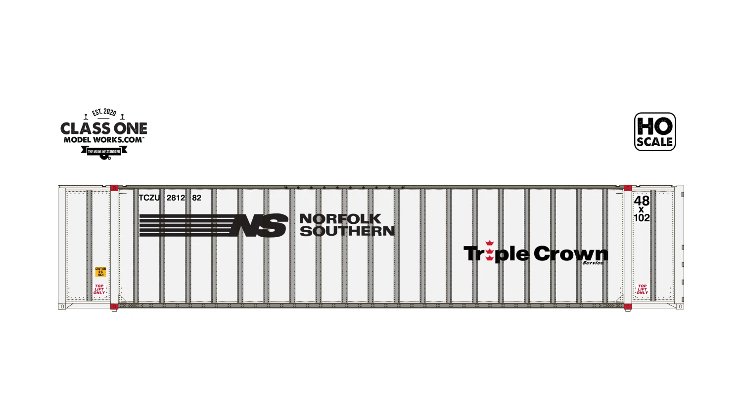 Class One Model Works HO Scale Monon 48' Container Norfolk Southern NS Triple Crown TCZU Single