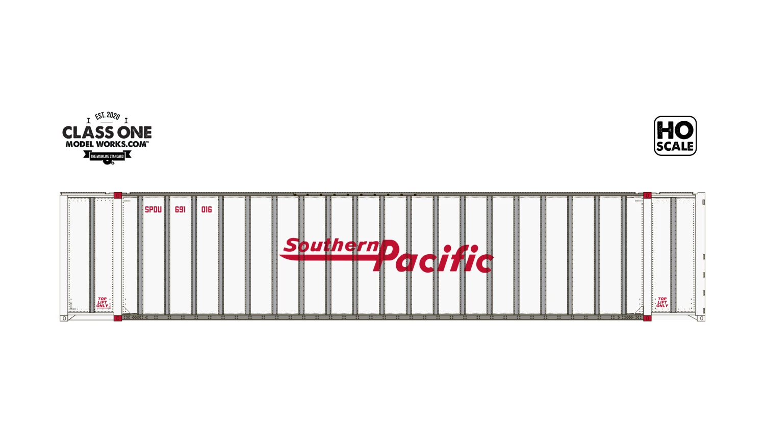 Class One Model Works HO Scale Monon 48' Container Southern Pacific SPDU 691196 / 691255 2-Pack #2