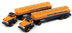 BADGER Classic Metal Works 51201 N Scale 1954 Ford With Tank Trailer Gulf Oil 2 Pack