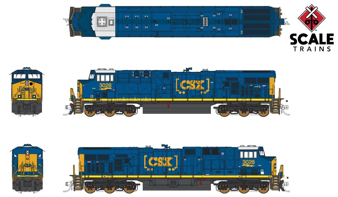 Fox Valley Models 10025 N Scale ES44AH "Boxcar Logo" CSX 3075 - Image 2