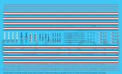 Fusion Scale Graphics AMTK3030-160 N Scale Amtrak Phase III Viewliner Baggage Car Decal Set