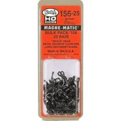 Kadee HO Scale #156 "Scale" All Metal Self-Centering "WHISKER"Â® Coupler (25 Pair)