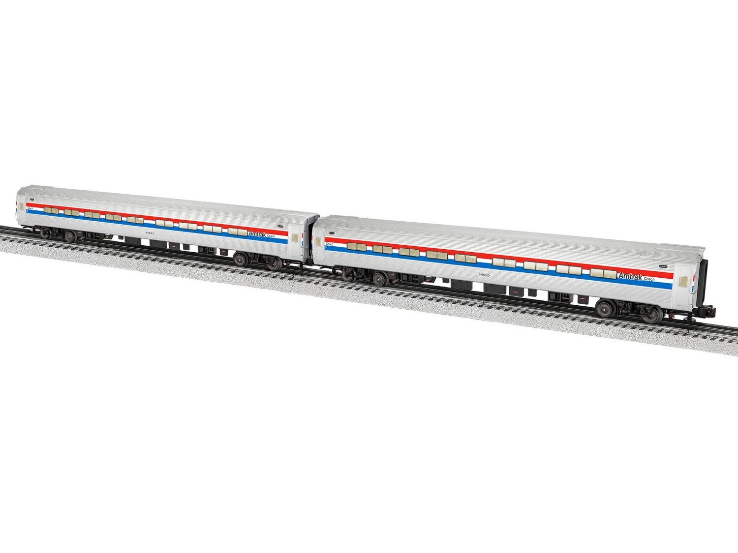 Lionel 2227290 O Gauge Amtrak Amfleet Phase III Coach 2 Pack