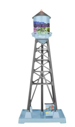 Lionel 2229270 O Gauge Industrial Water Tower With Graffiti (Plug-Expand-Play)