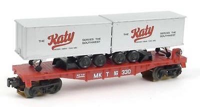 Lionel 6-16330 O Gauge Flatcar With Trailers Missouri Kansas Texas MKT - NOS