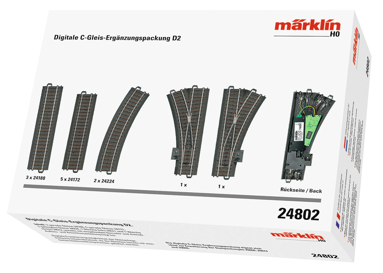 MĂ€rklin 24802 HO Scale Digital C Track D2 Expansion Set