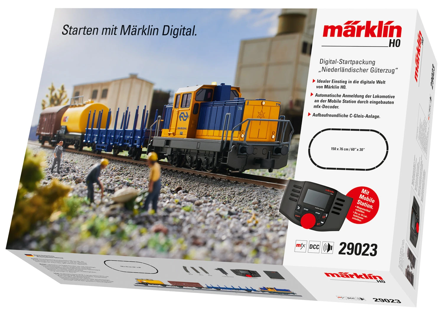 MĂ€rklin 29023 HO Scale Dutch "Nederlandse Spoorwegen" Freight Digital Starter Train Set