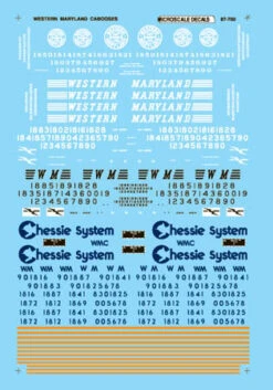 Microscale 87-700 HO Scale Western Maryland And Chessie Cabooses (1936-1980) - NOS