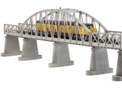 MTH 40-1119 O Gauge RealTrax Single Track Steel Arch Bridge - Silver