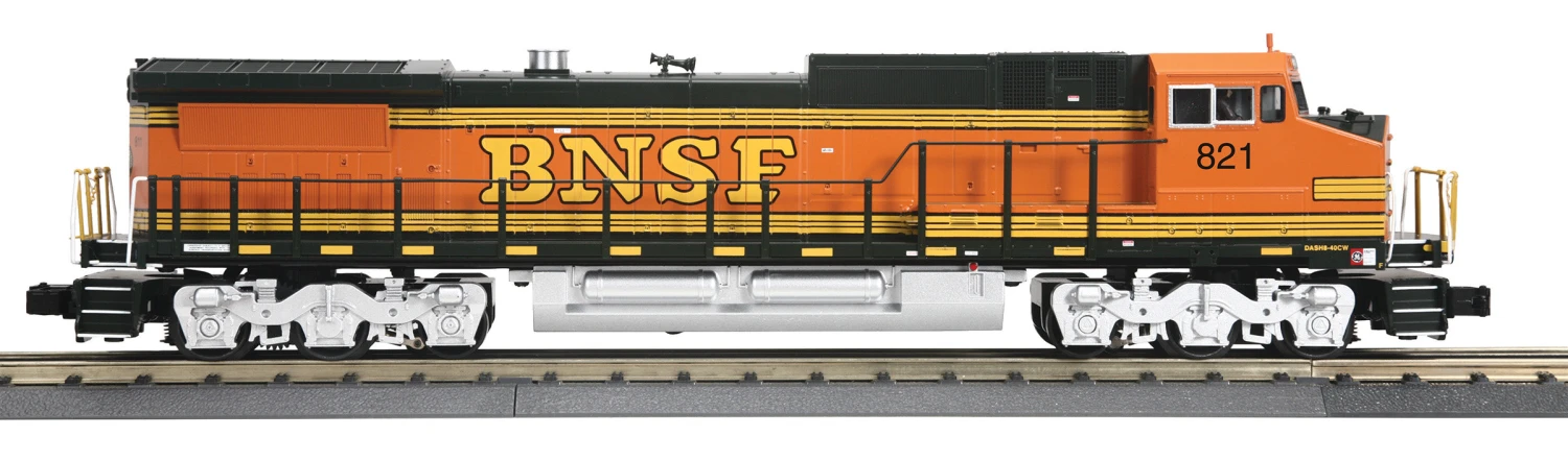 MTH RailKing 30-21090-1 O Gauge GE Dash 8 Diesel Locomotive BNSF 821 With PS3