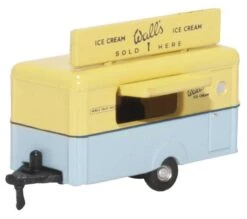 Oxford Diecast NTRAIL004 N Scale Concession Trailer Wall's Ice Cream