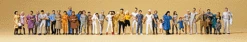 Preiser 14412 HO Scale Figures - Pedestrians (36 Pack)