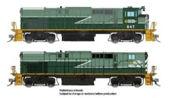 Rapido 033030 HO Scale MLW M420 + M420B Diesel British Columbia "Lightning" BCR 645 + 688