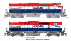 Rapido 033034 HO Scale MLW M420 + M420B Diesel British Columbia "Red White Blue" BCR 647 + 686