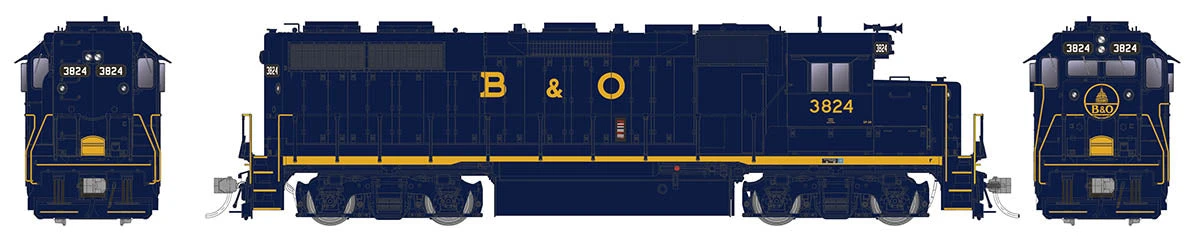 Rapido 038006 HO Scale EMD GP38 Diesel Baltimore & Ohio B&O 3817 - Image 2