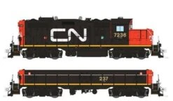 Rapido 041514 HO Scale GP9rm Mother + Slug Canadian National "Early" CN 7236/237 With DCC And Sound