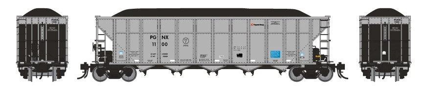 Rapido 169019 HO Scale AutoFlood III RD Coal Hopper PGNX 6 Pack - Image 2