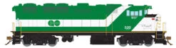 Rapido 19501 HO Scale EMD F59PH GO Transit 520 With DCC And Sound
