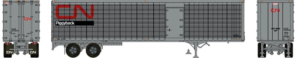 Rapido Trains 403111 HO Scale 45' Trailmobile Dry Van Trailer W/ Side Door CN 204934 - Image 2