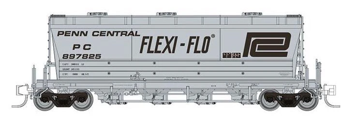 Rapido Trains 533004A N Scale PD3500 Flexi Flo Covered Hopper Penn Central (Late) PC # Varies