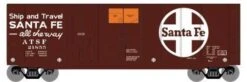 Roundhouse 1001 HO Scale 40' Grain Boxcar Santa Fe ATSF 21855