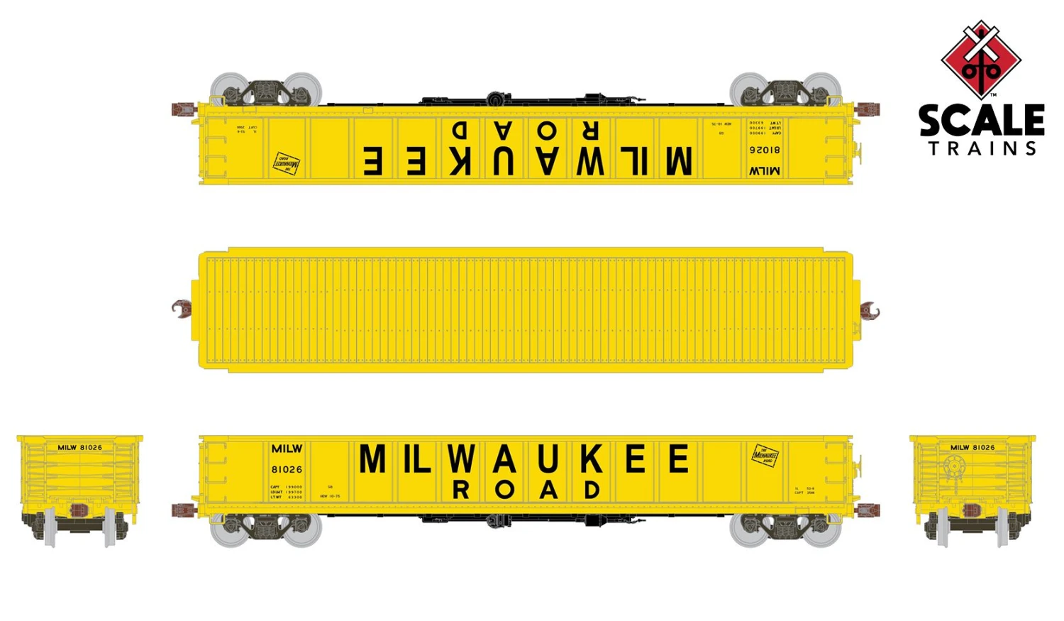 ScaleTrains Kit Classics 1178 Havelock Shops 52'6" Gondola Milwaukee Road MILW 81181 - Image 2