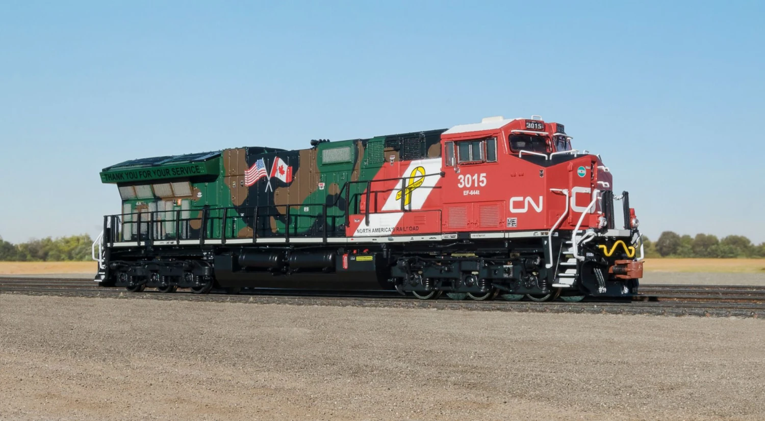 ScaleTrains Rivet 33637 N Scale GE ET44 Tier 4 Diesel "Veterans Commemorative" CN 3015