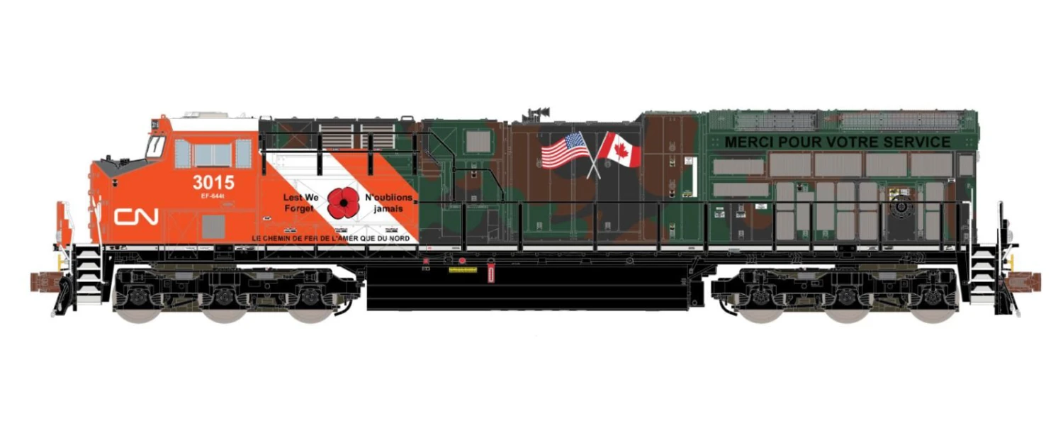 ScaleTrains Rivet 33637 N Scale GE ET44 Tier 4 Diesel "Veterans Commemorative" CN 3015 - Image 3