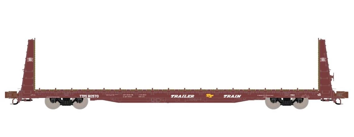 ScaleTrains Rivet 38967 N Scale BSC F68AH Bulkhead Flatcar (Rock Island CRIP) TTPX 80570