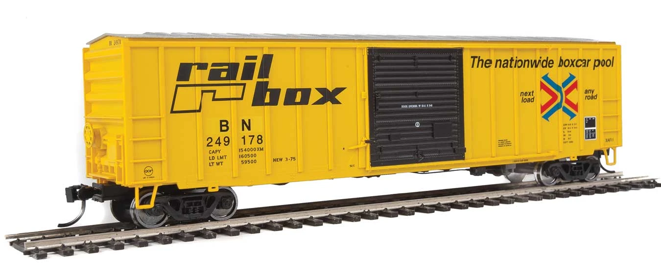 Walthers 910-1826 HO 50' ACF Boxcar Ex-Railbox Burlington Northern Patch BN 249178